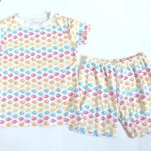 Kissy Kissy Rainbow Fish Shorts Pajamas Girls 10 Pima Cotton Soft